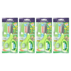 고쿠요 SAXA 플라이 어린이캡 왼손가위, 그린, 4개