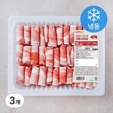 곰곰 돌돌이 무연골 대패 삼겹살 (냉동), 500g, 3개