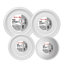 롯데이라이프 착한 종이접시 3종 8p + 종이공기 15cm 8p 세트, 1세트
