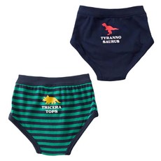 Bebehome 兒童純棉透氣親膚三角內褲2件組, 恐龍圖案, 1組