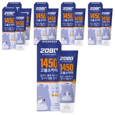 2080 일사오공 고불소 주니어 치약, 80g, 6개