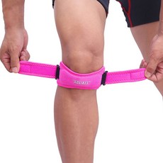 블루얼스 스포츠 스트랩 무릎보호대 + 스트랩, 핑크, 1개