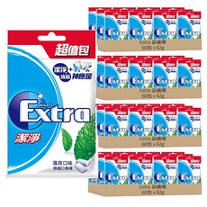 Extra 益齒達 潔淨無糖口香糖 薄荷口味, 62g, 240包