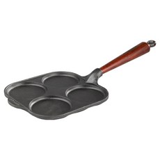 SKEPPSHULT 傳統系列 核桃木柄鑄鐵小鬆餅煎鍋 IH爐適用, 20cm, 1個