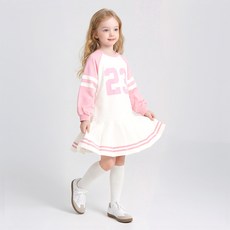 andiapple 女童甜美百褶連身裙