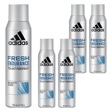 adidas 愛迪達 男用制汗爽身噴霧 清爽長效 持久制汗、清新香氛, 5瓶, 150ml