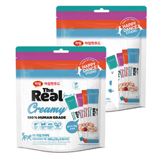 하림펫푸드 더 리얼 크리미 버라이어티 팩 고양이 간식 10g x 25p, 혼합맛(닭가슴살/연어/가다랑어/대구), 250g, 2세트