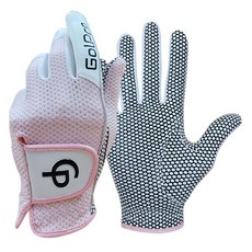 GolPro 女性用涼感網眼高爾夫手套 雙手用, 粉紅色