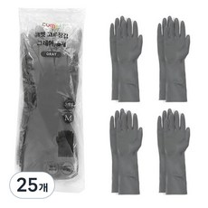 코멧 고무장갑 M, 그레이, 중(M), 25개