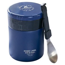 PEARL LIFE 珍珠金屬 保溫保冷便當罐 附湯匙 HB-5455, 海軍藍, 280ml, 1個