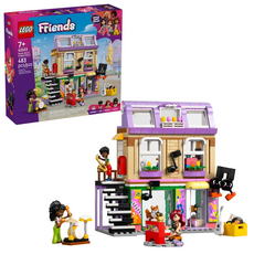 LEGO 樂高 好朋友系列 樂器行和公寓積木玩具, 483片, 混和顏色, 培養建構技能, 1盒, 樂器行和公寓 Music Store & Apartment