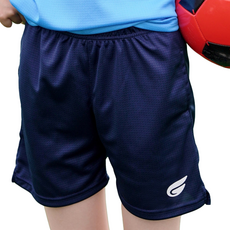 GIAT 吉亞特 兒童盾形輕量排汗口袋短褲 - 100%聚酯纖維 台灣製, 10碼/9~10歲, 深藍