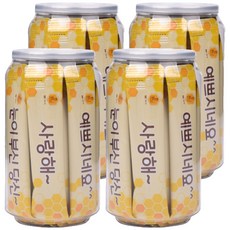 찐허니 蜂蜜棒 字樣 透明罐, 200g, 4個