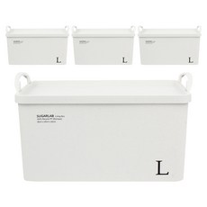 SUGARLAB 甘蔗收納箱, 白色, 4個