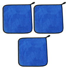 英國熊 雙色超細纖維清潔布 藍灰 盒裝 超強吸水 不掉毛絮 雙色設計, 30 x 30cm, 3條