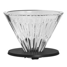 TIMEMORE 泰摩 高硼矽玻璃冰瞳濾杯 01 黑色, 1個, 玻璃濾杯 + 底座, 100ml