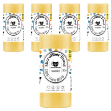 BonitaGoods 多用途超細纖維捲筒毛巾 30*30cm 黃色, 5個, 30個