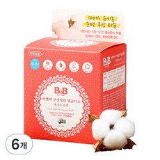 B&B 嬰幼兒口腔清潔濕紙巾 30入 盒裝, 6盒, 60g