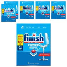 finish 洗碗機專用洗碗錠 100顆 - 強效清潔，預防水垢，輕鬆享受潔淨, 1.3kg, 6盒