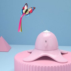 DING DONG PET 貓會動蝴蝶玩具, YT98196, 粉色的