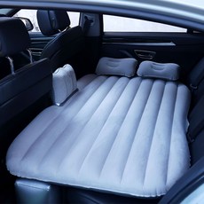 ARYKO 車泊露營直線條紋充氣床墊 + 分離式長方塊套組, 1套, 灰色