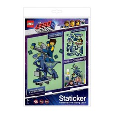 LEGO 拼圖靜電貼 雷克斯與迅猛龍 100%可移除 免膠靜電貼