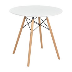 E-home Cacey 卡希圓形餐桌, 白色