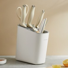 Benhome 多用途瀝水廚具刀具架, 灰色, 1個