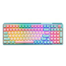 RGB無線三模機械式鍵盤, MK770, 紅軸, 馬卡龍色, 1個