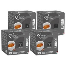 ItalianCoffee Lungo咖啡膠囊 適用Dolce Gusto咖啡機, 7g, 16顆, 4盒