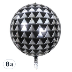 타이탄 프리미엄 생일 파티 미러볼 풍선 22인치, 트라이앵글 디스코 4D 볼, 8개
