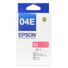 EPSON 正品墨水匣 wf-2831/xp201適用 04E, 紅色, 1個