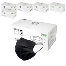 고르고 오순도순 일회용 마스크 성인용, 50개입, 6개, 블랙