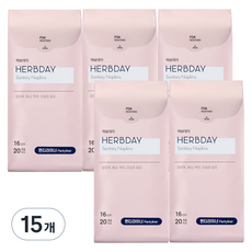 HERBDAY 潔翼型衛生棉, 20片, 15包