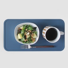 에이드엘 브런치 실리콘 테이블매트, 터키블루, 385 x 198 x 2mm, 1개