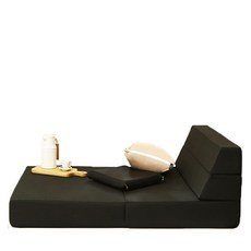 나가다 4단 접이식 소파베드 더블, 블랙