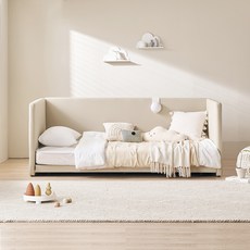 레이디가구 코쿤 저상형 침대 SS 데이베드 프레임 단품 방문설치, 연베이지