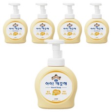 아이깨끗해 핸드워시 순 보송보송 파우더향, 490ml, 5개