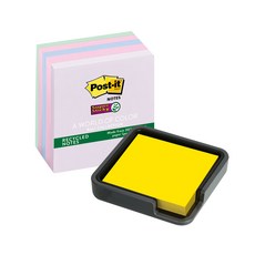 3M Post-it 便利貼收納盒 黑色+便條貼 654-5SSNRP, 混色, 1套