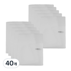 희망화일 반투명 투포켓화일 0.4T, 백색, 40개