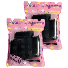 Fashina 飛詩娜 魔鬼氈單層髮捲夾 5入 空氣瀏海 蓬鬆髮, 單一商品, 黑色, 2包