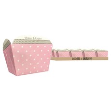 Mr.Baking 戚風蛋糕杯 圓點粉 5 x 5 x 5cm, 100個