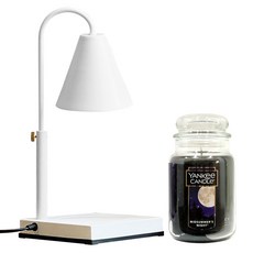 Abest Timer 高度可調暖器 + Yankee 蠟燭大號仲夏夜套裝, 白色(蠟燭加熱燈)
