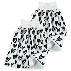 日本竹纖維隔尿褲/隔尿裙 棉布材質, L, 愛心裙, 2件