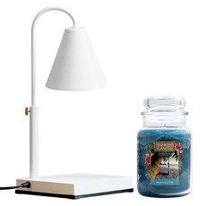 Abest Timer 高度可調暖器 + Yankee Candle Rajiza 海灘逃生套裝, 白色(蠟燭加熱燈)