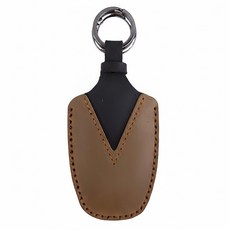 真皮頭層牛皮手工製作遙控鑰匙包/鑰匙套 福特適用 KB128, 瘋馬棕, 1個