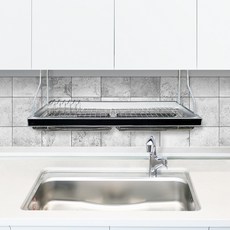 NewHappy 吸頂式豪華碗盤瀝水架 850, 黑色