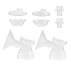 YOUHA 優合 雙邊電動吸乳器配件組 The ONE/YH-8023/YH-5020s 適用, 透明色, 1組