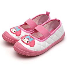 三麗鷗 女童款 美樂蒂臉部造型鋪棉室內拖鞋