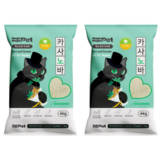 와글와글펫 카사노바 고양이 모래 레귤러 굵은입자, 4kg, 2개, 레귤러(굵은입자)
